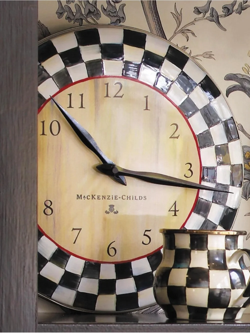 Mackenzie Childs Courtly Check Wall Clock